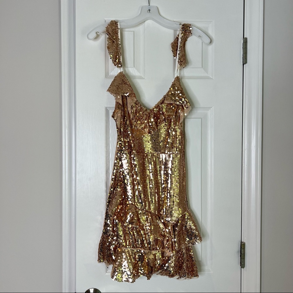 Gold Sequin Dress